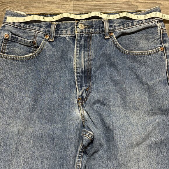 Levis Mens 550 Relaxed Fit Jeans 34x30 Medium Wash Denim Straight Leg 00s - Picture 5 of 16